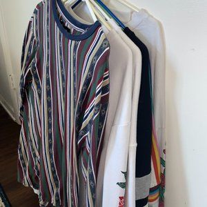 MEN'S Casual Streetwear Long Tee Bundle LARGE